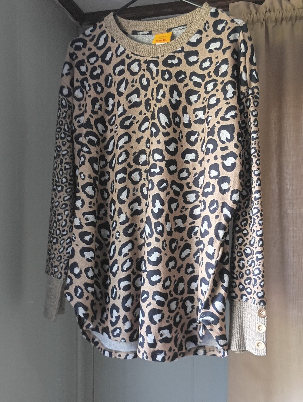 Ruby Rd Leopard Print Sweater